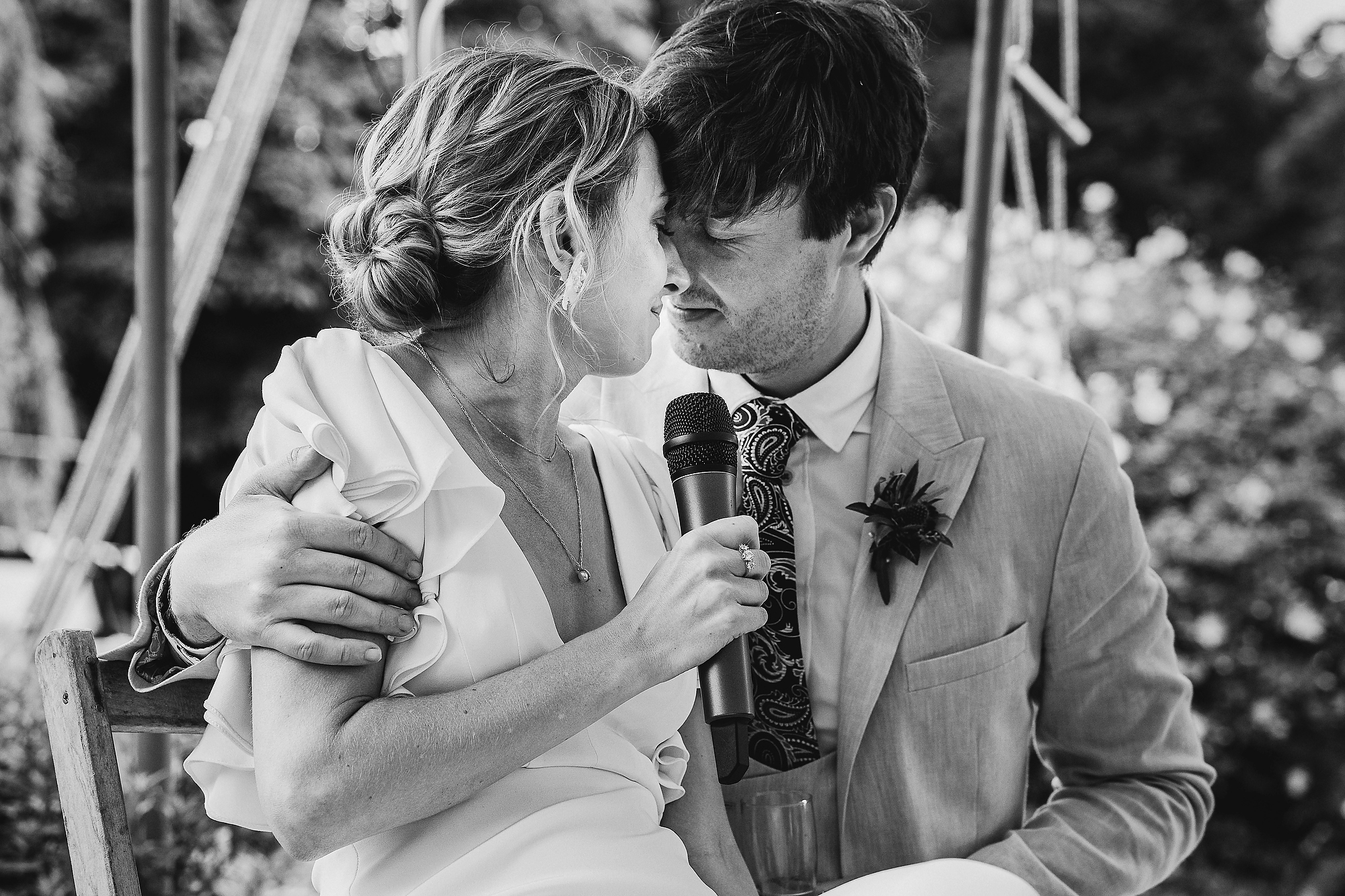 bride and groom at ceremony york wedding films