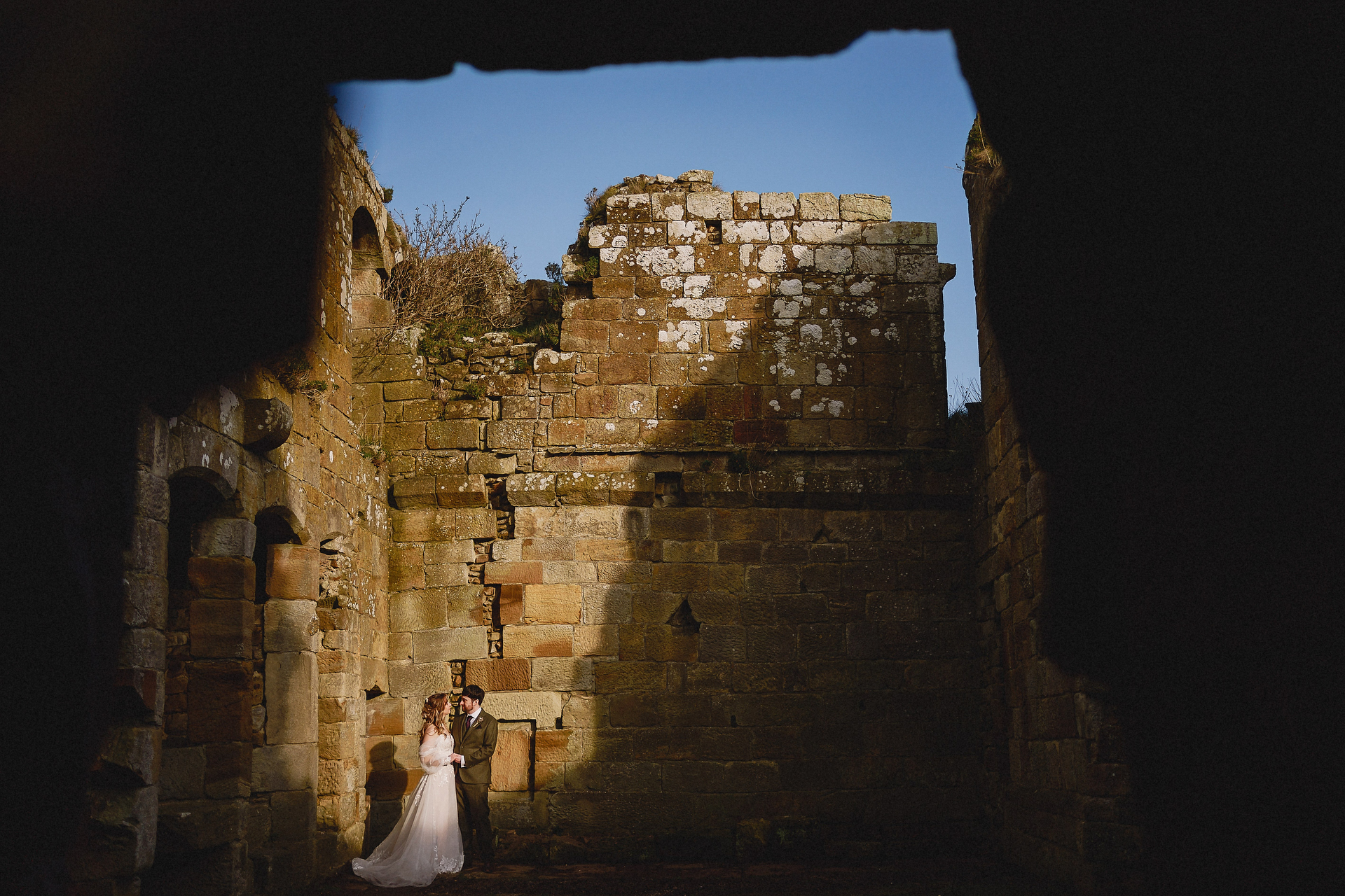 sunset castle wedding yorkshire