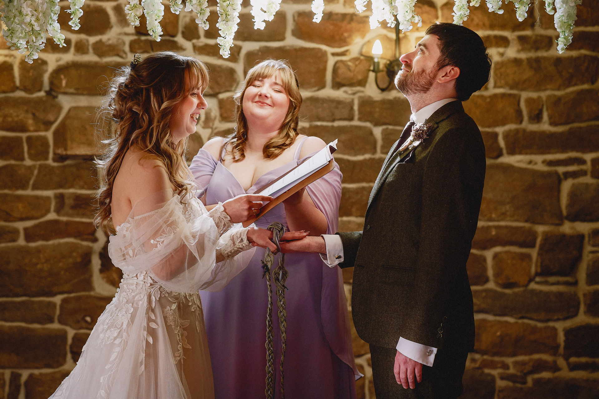 wedding ceremony at danby castle