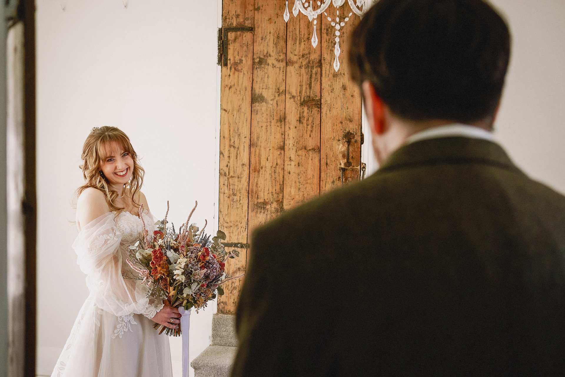 bridal first look danby castle