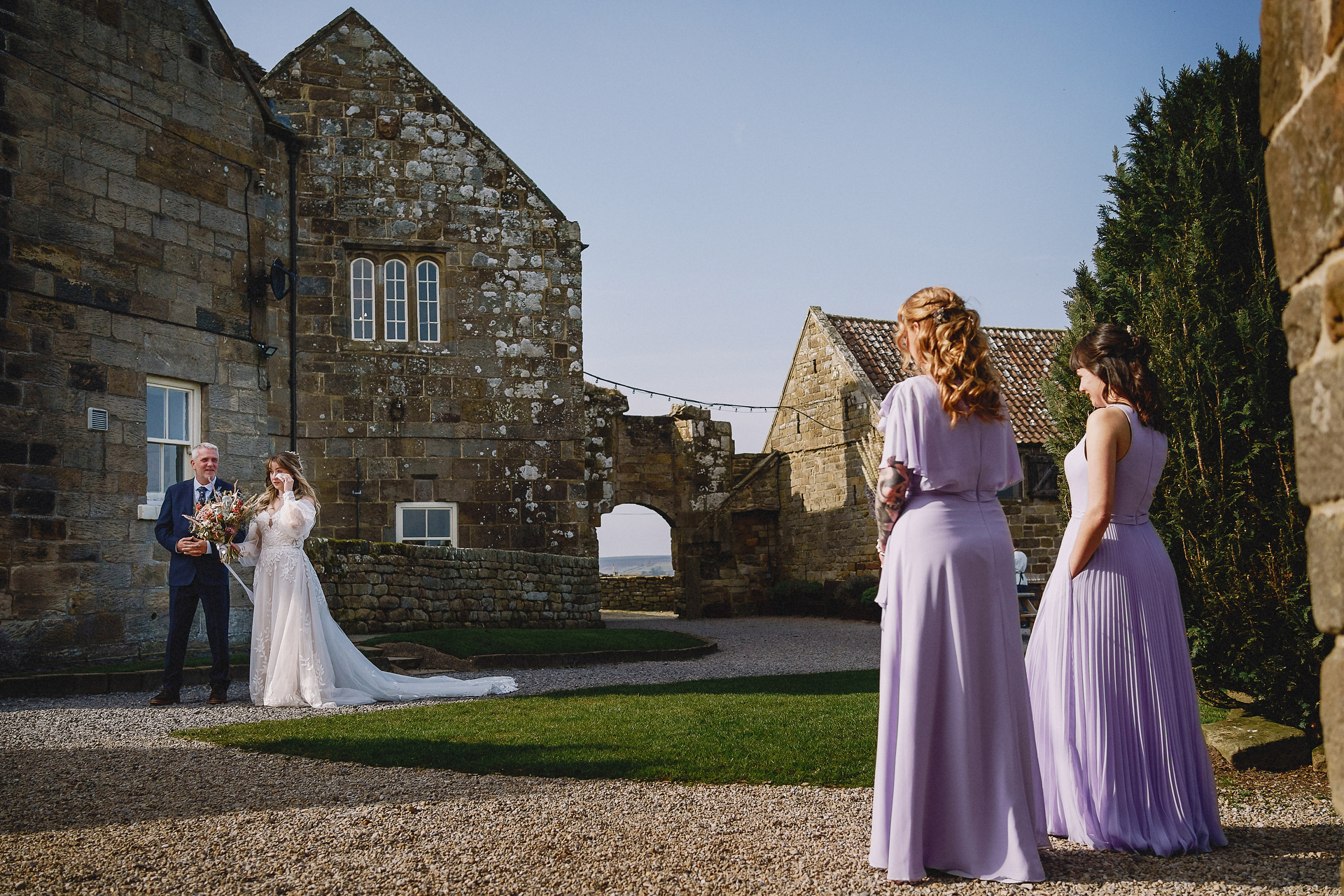 wedding ceremony at danby castle
